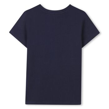 Girls Navy Blue Logo T-Shirt