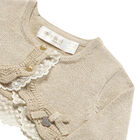 Baby Girls Gold Bolero Cardigan, 1, hi-res