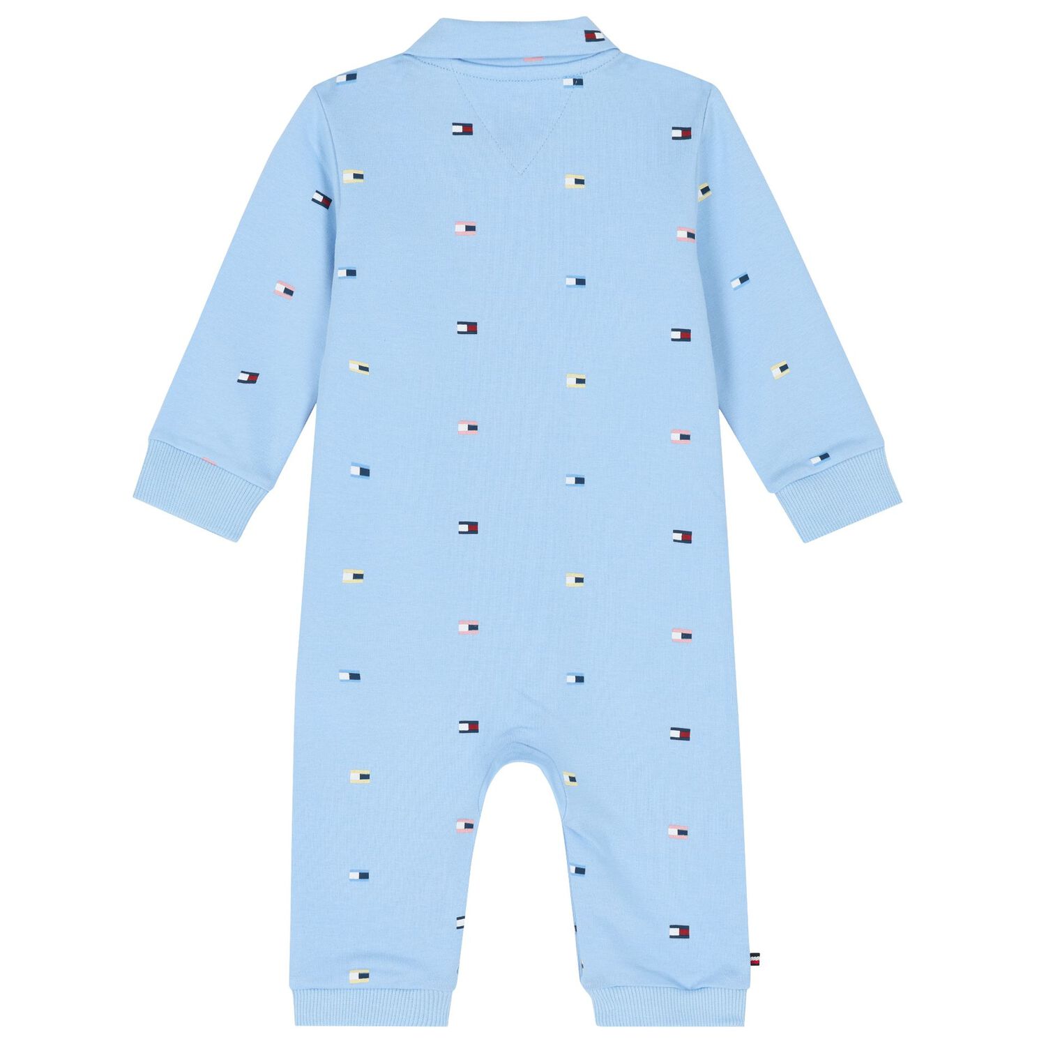 Baby Boys Blue Logo Romper, 1, hi-res