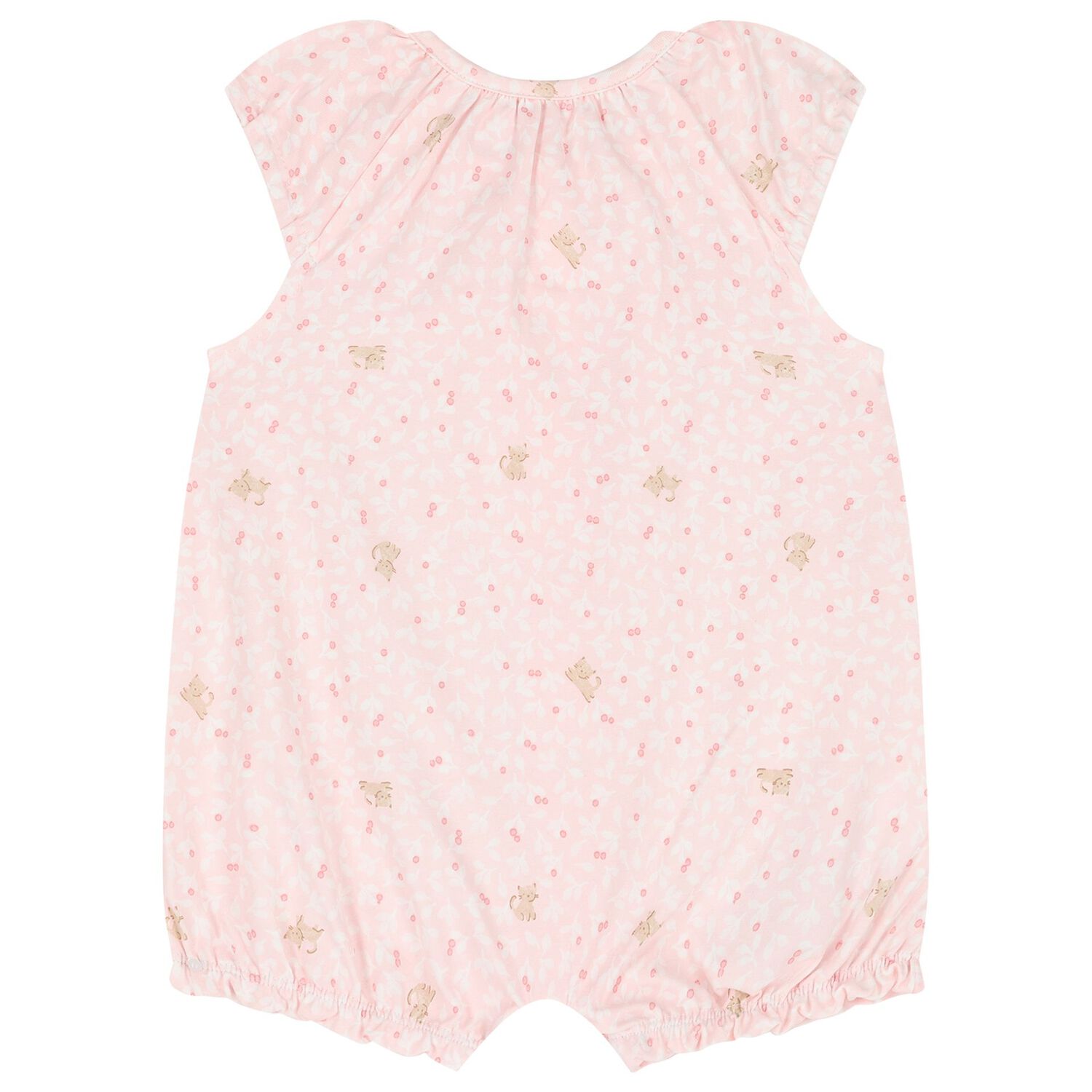 Baby Girls Pink Romper, 1, hi-res