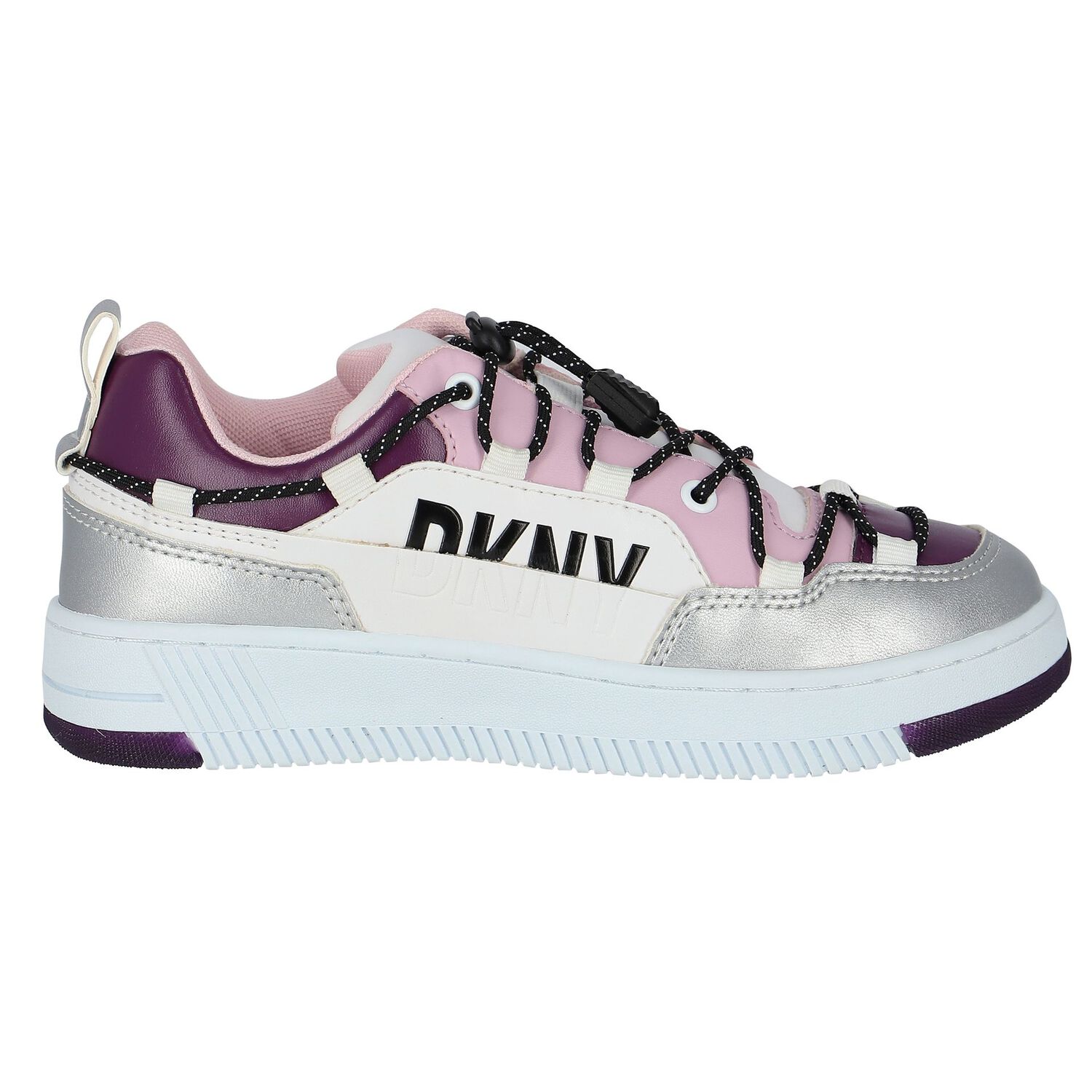 Girls Multi-Coloured Logo Trainers, 1, hi-res