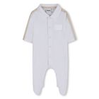 Baby Boys White Logo Babygrow, 1, hi-res
