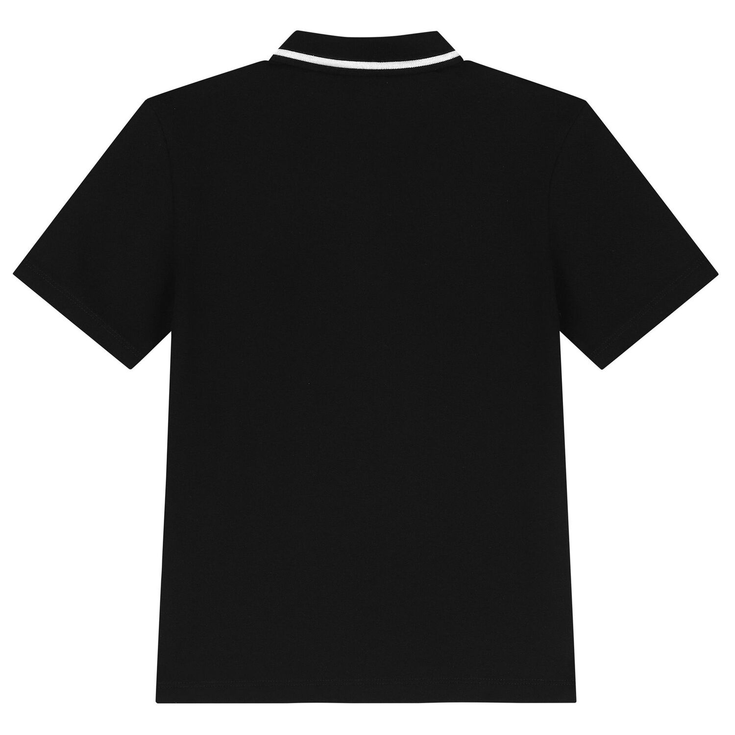 Boys Black Logo Polo Shirt, 3, hi-res