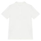 Boys White Logo Polo Shirt, 2, hi-res