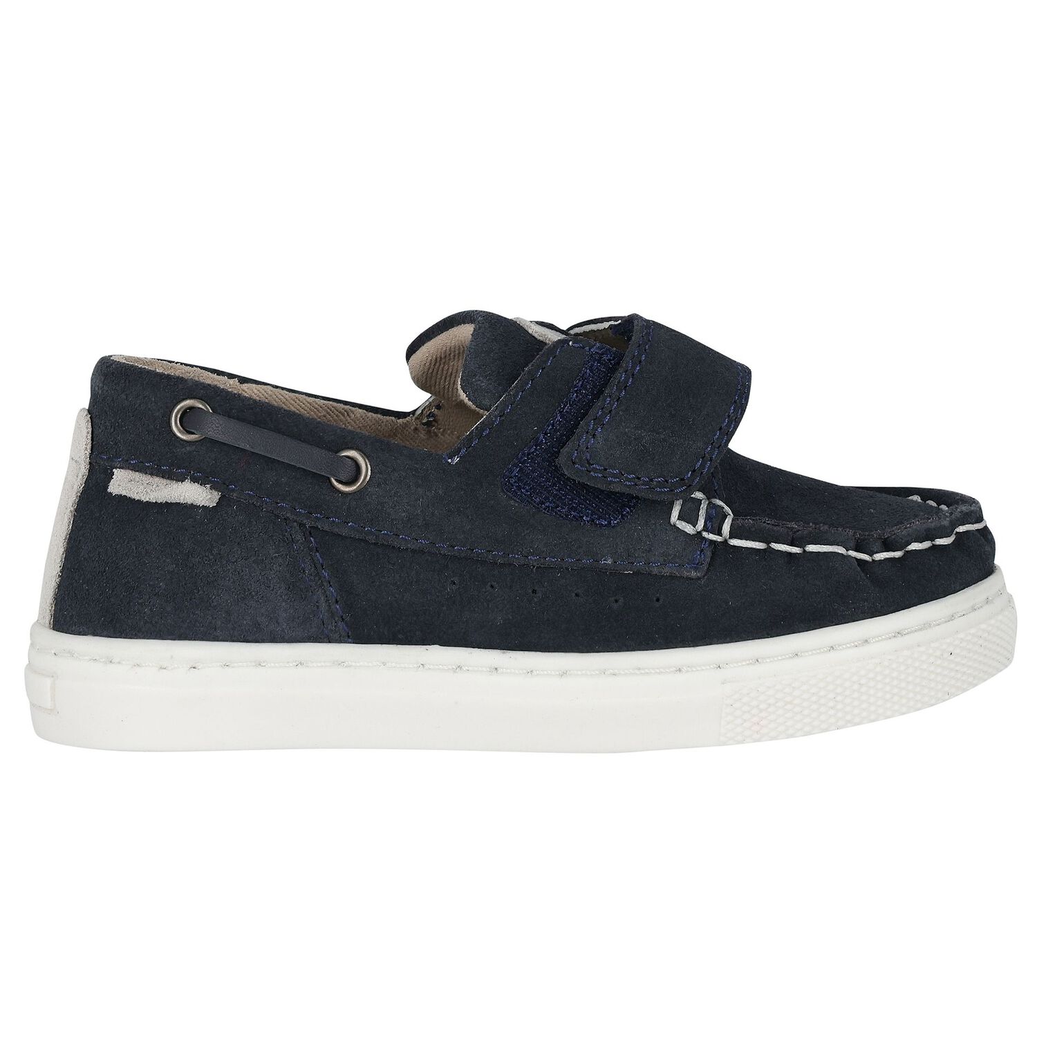 Younger Boys Navy Blue Suede Shoes, 1, hi-res image number null