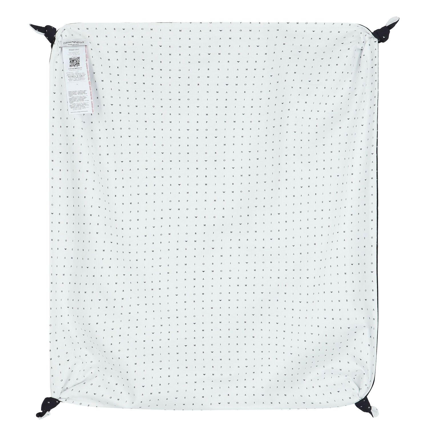 Baby Boys Navy Blue & White Logo Blanket, 1, hi-res