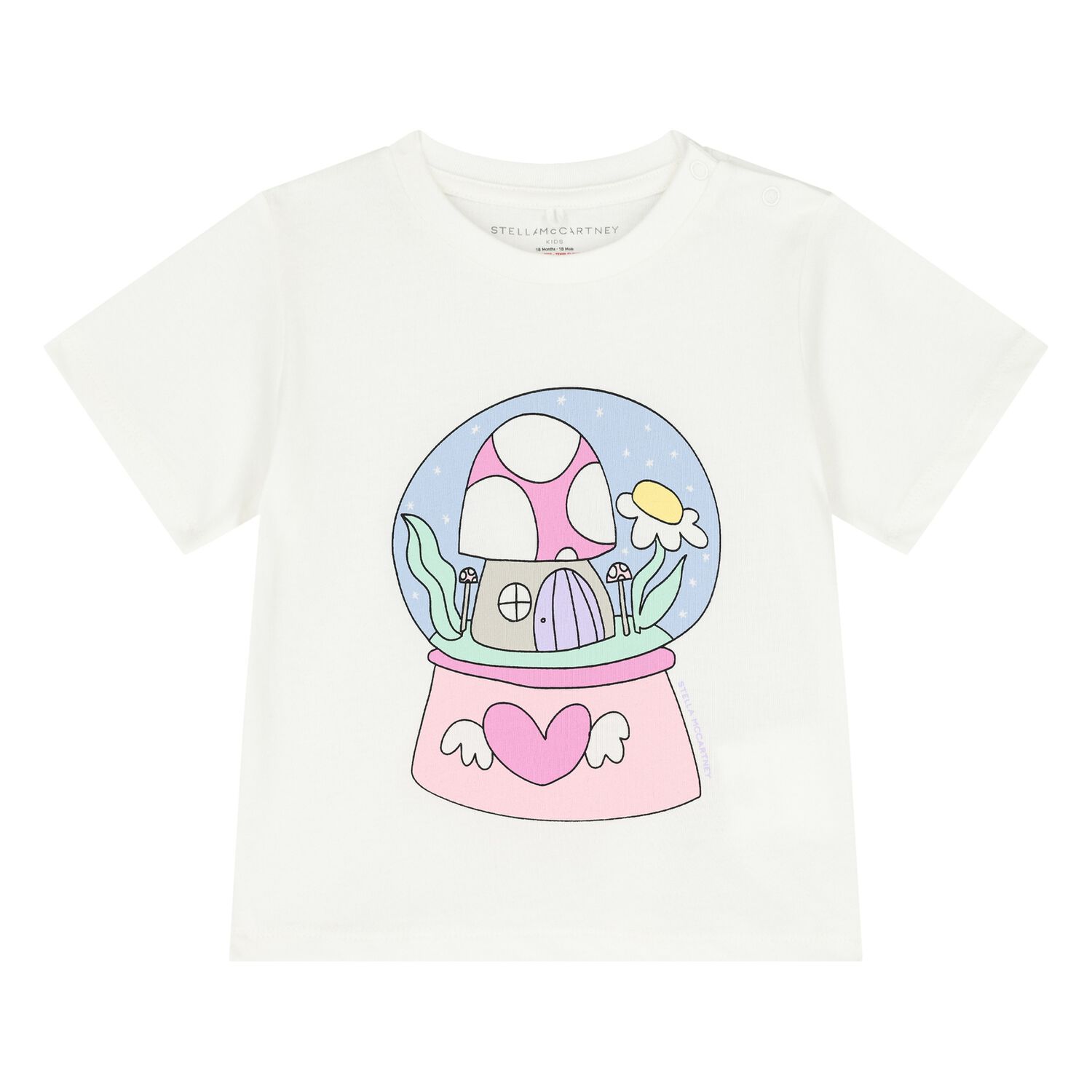 Younger Girls White Logo T-Shirt, 1, hi-res image number null