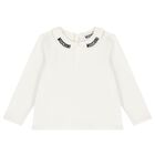 Younger Girls Ivory & Blue Denim Teddy Bear Skirt Set, 2, hi-res