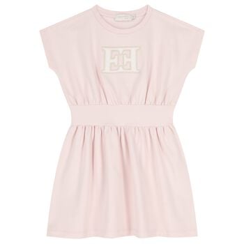 Girls Pink Logo Dress