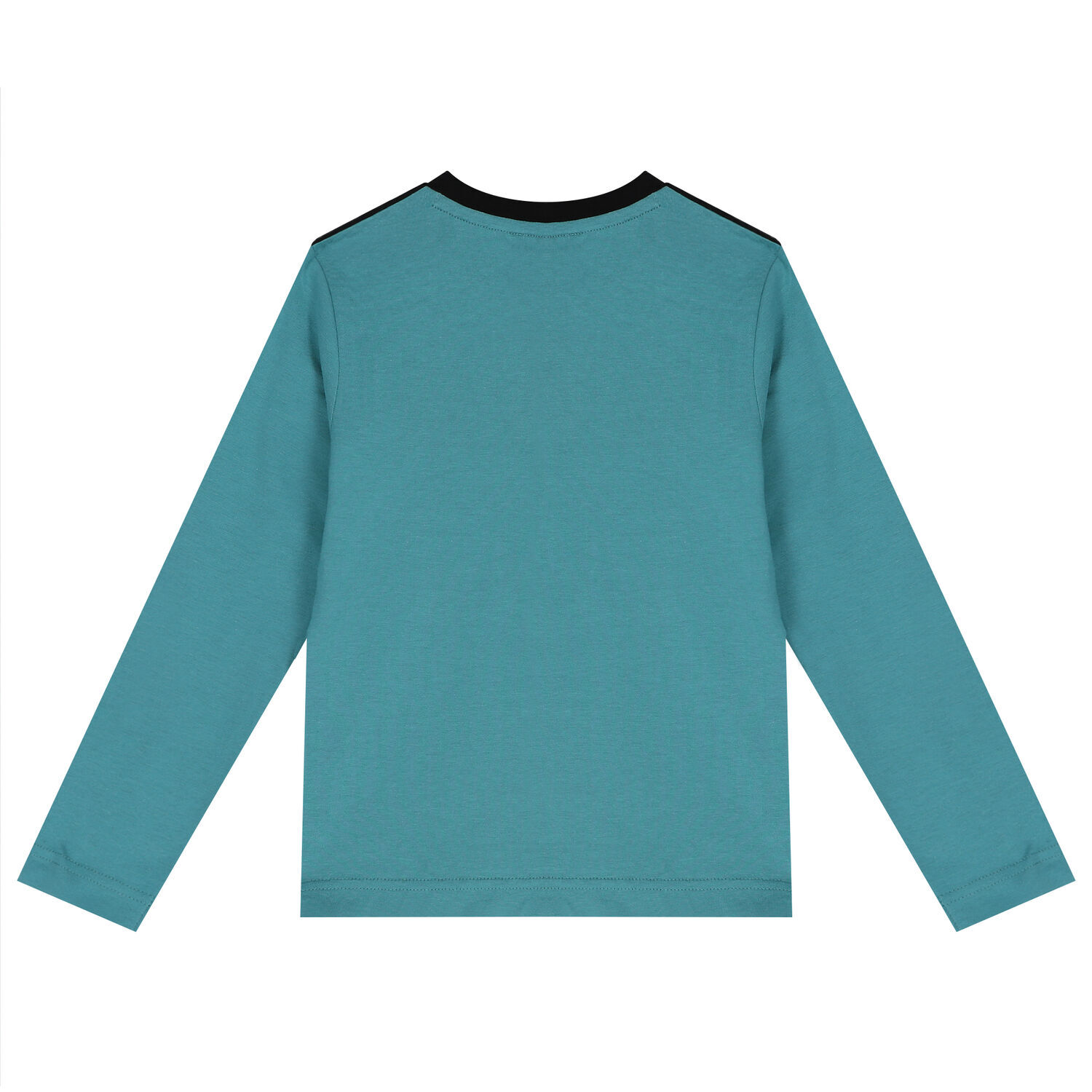 Boys Blue & Black Logo Long Sleeve Top, 1, hi-res