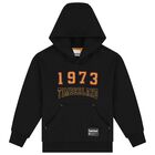 Boys Black Logo Hooded Top, 1, hi-res