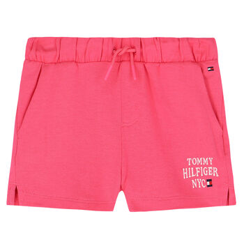 Girls Pink Logo Shorts