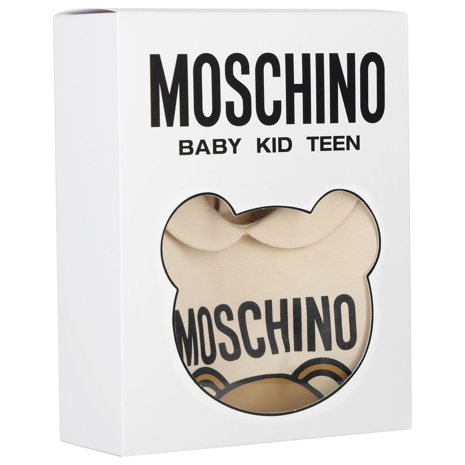 Beige Teddy Bear Logo Babygrow, 2, hi-res