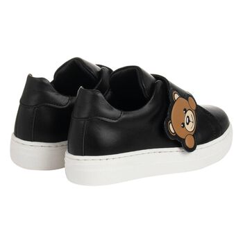 Black Teddy Bear Logo Trainers