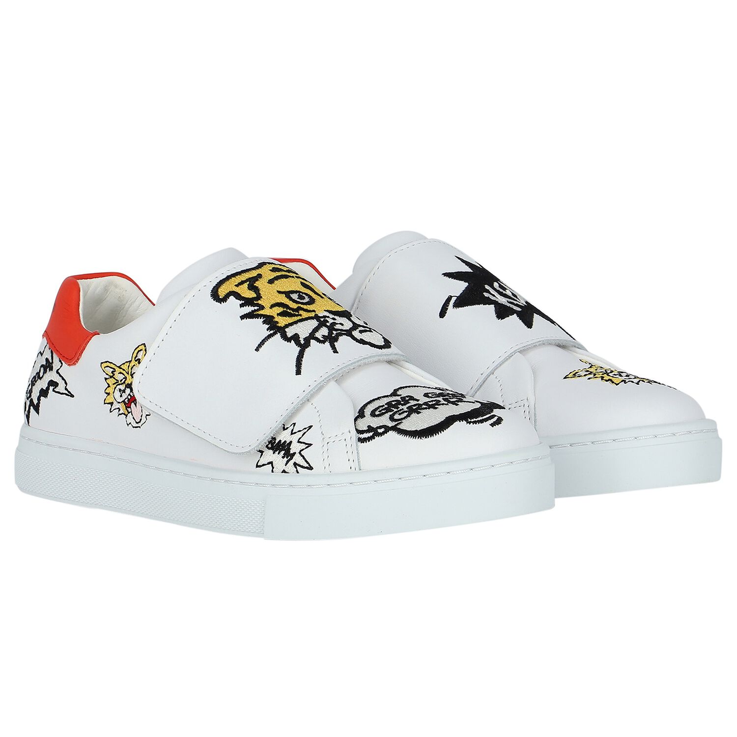 Ivory Tiger Logo Trainers, 1, hi-res image number null