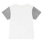 Baby Boys White Teddy Bear T-Shirt, 2, hi-res