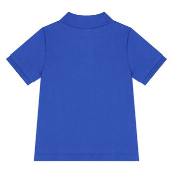 Baby Boys Blue Polo Bear Polo Shirt