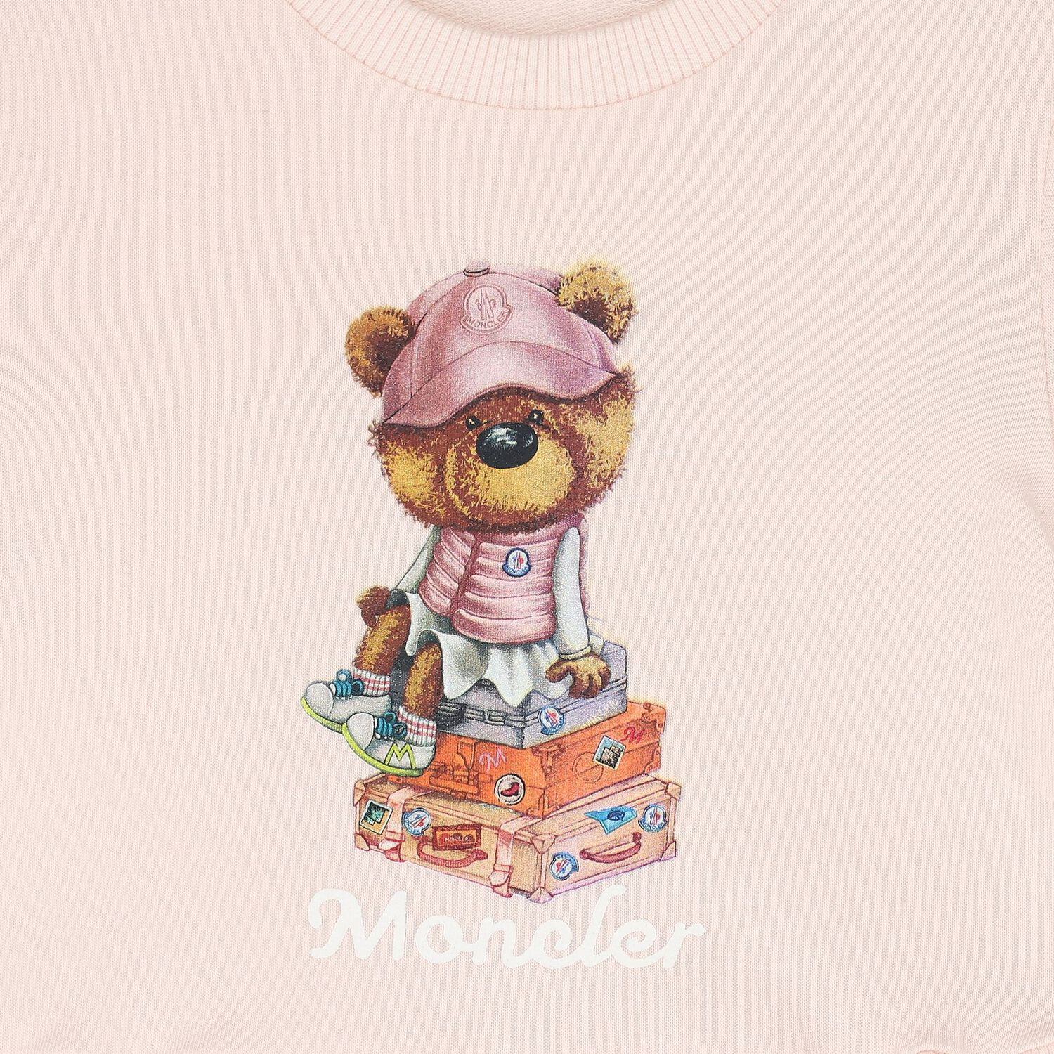 Younger Girls Pink Teddy Bear Dress, 1, hi-res