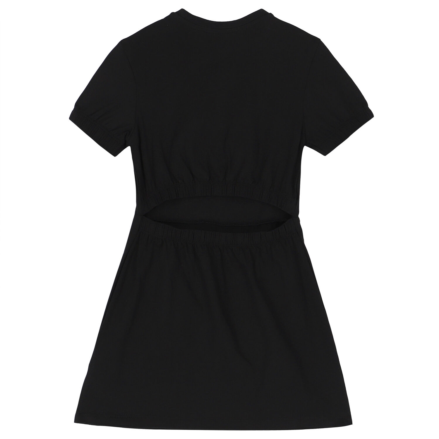 Girls Black Logo Dress, 1, hi-res