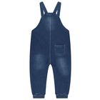 Baby Boys Ivory & Blue Denim Dungaree Set, 1, hi-res