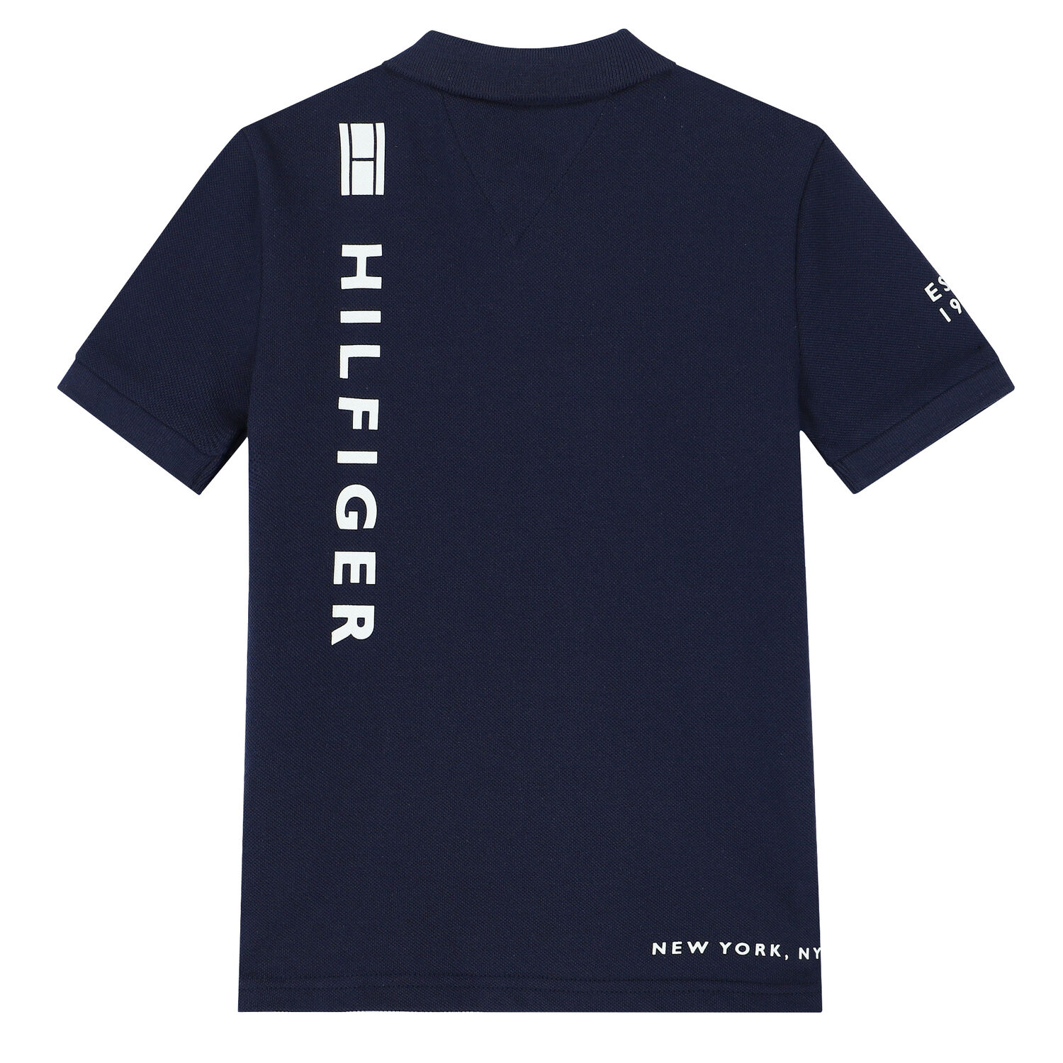 Boys Navy Logo Polo Shirt, 1, hi-res