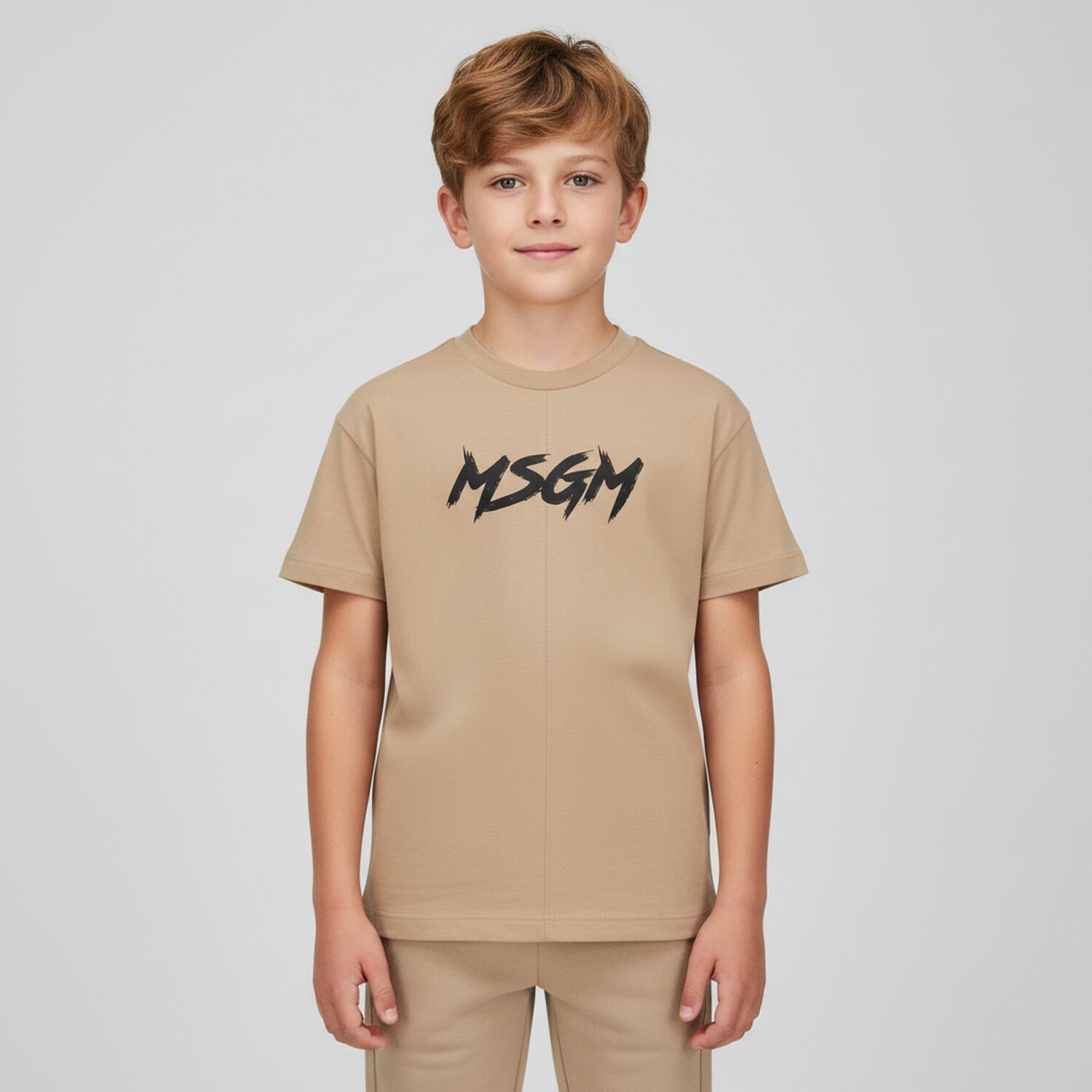 Beige Logo T-Shirt, 3, hi-res