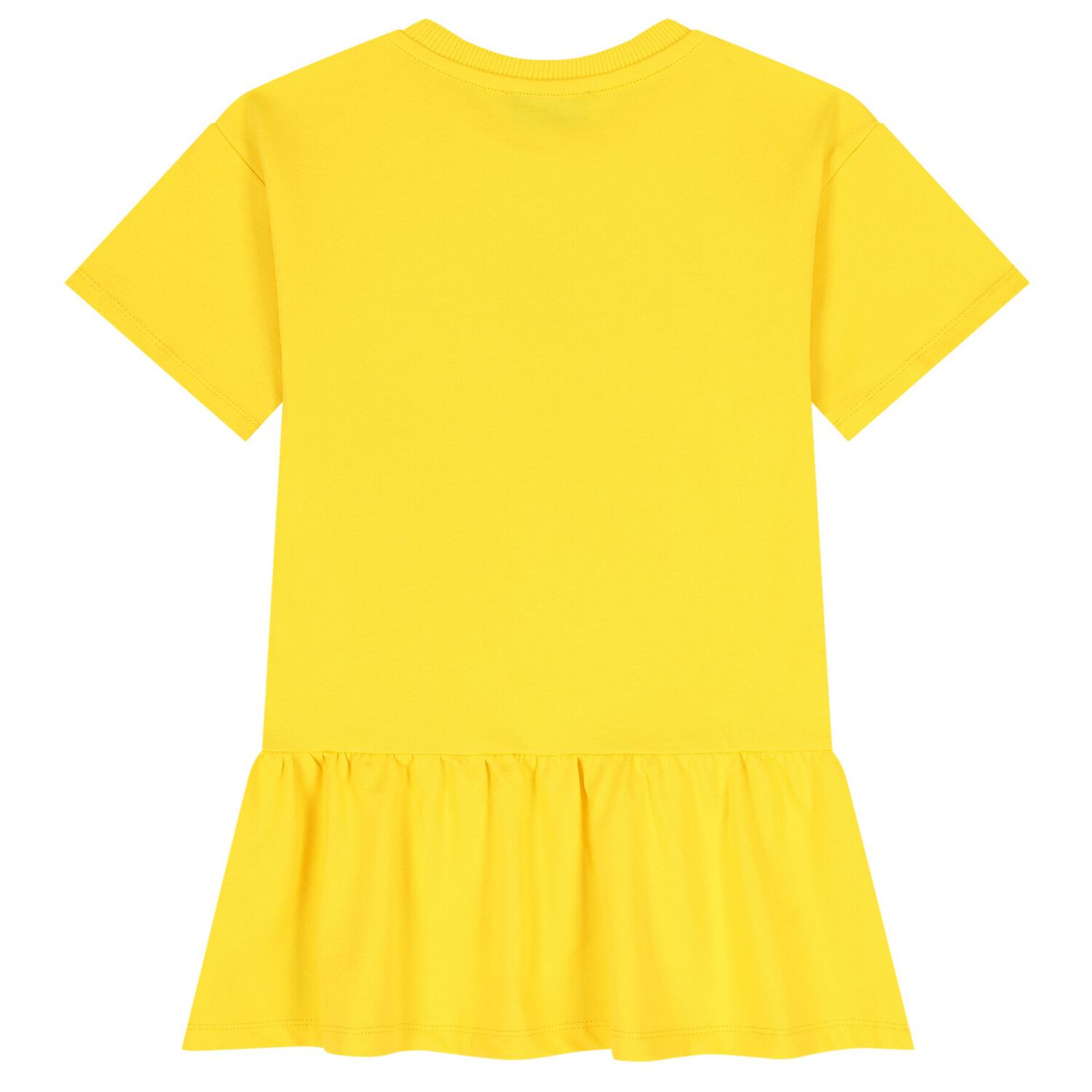Girls Yellow Teddy Bear Logo Dress, 6, hi-res