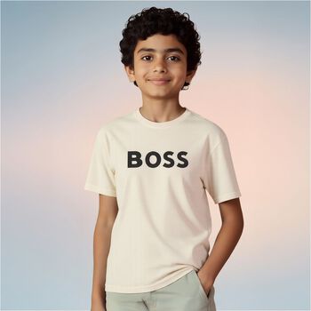 Boys Ivory Logo T-Shirt