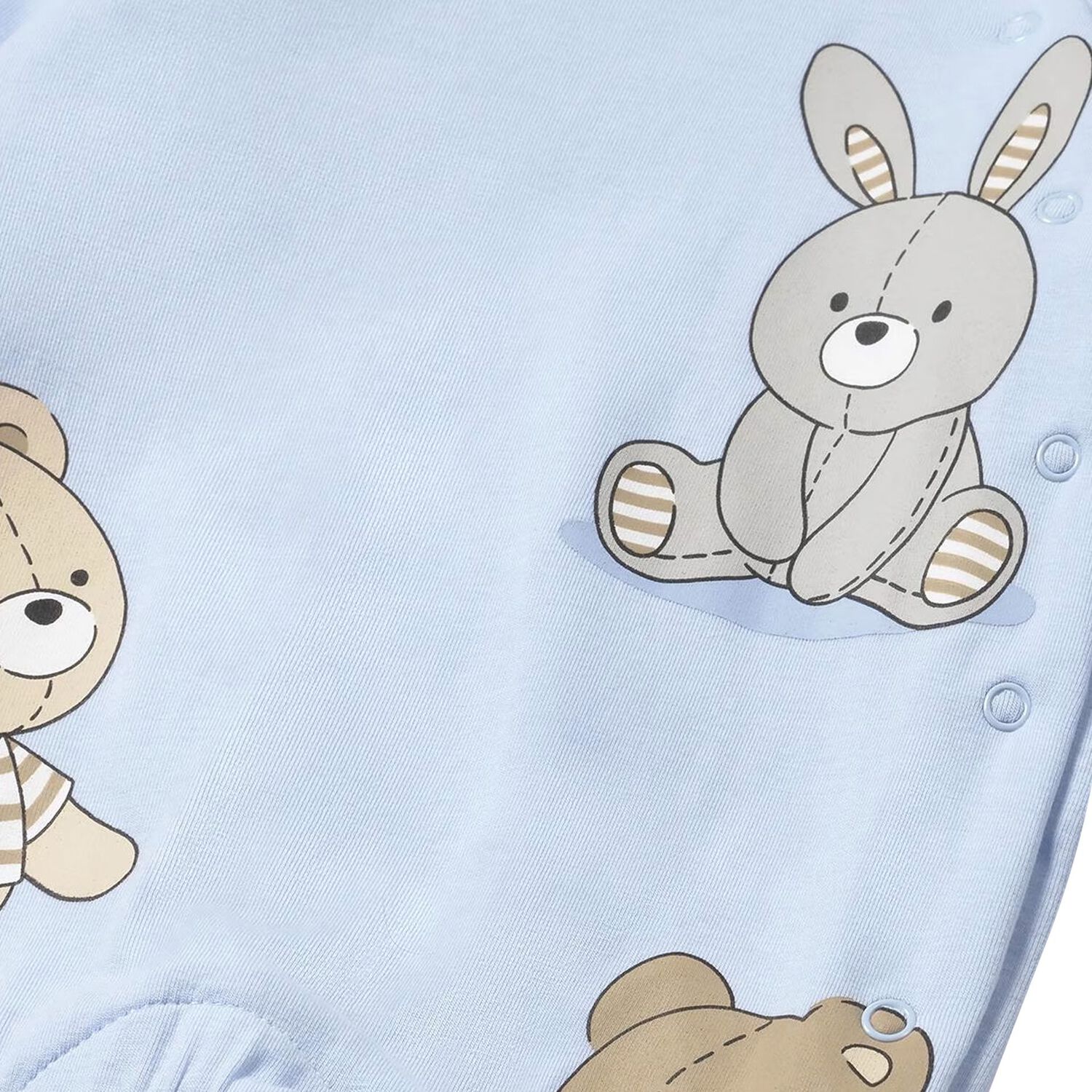 Baby Boys Blue Teddy Bear Babygrows ( 2-Pack ), 2, hi-res