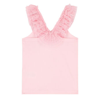 Girls Pink Tulle Top