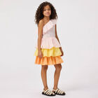 Girls Pink Layered Dress, 1, hi-res
