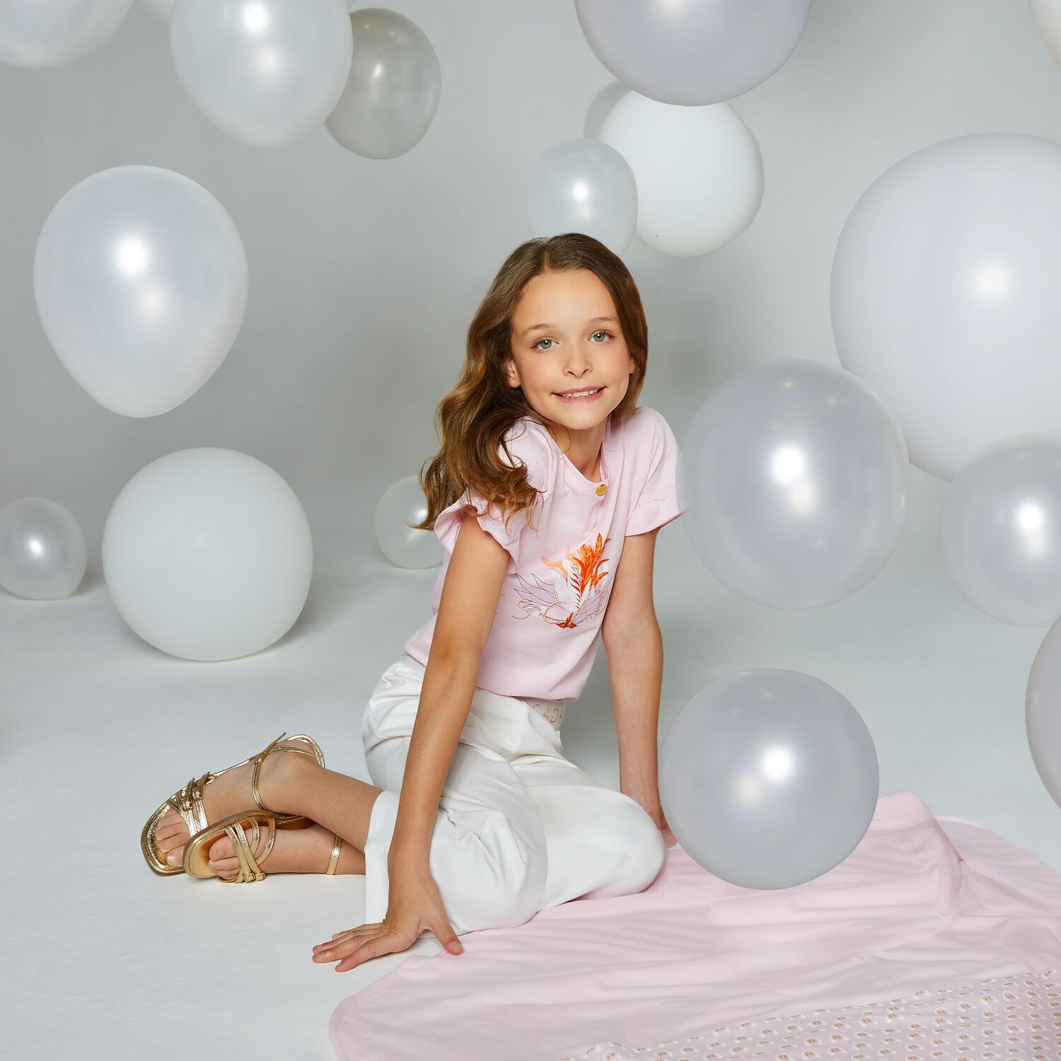 Girls Pink Logo T-Shirt, 1, hi-res image number null