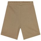 Boys Beige Logo Shorts, 3, hi-res