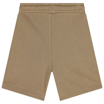 Boys Beige Logo Shorts