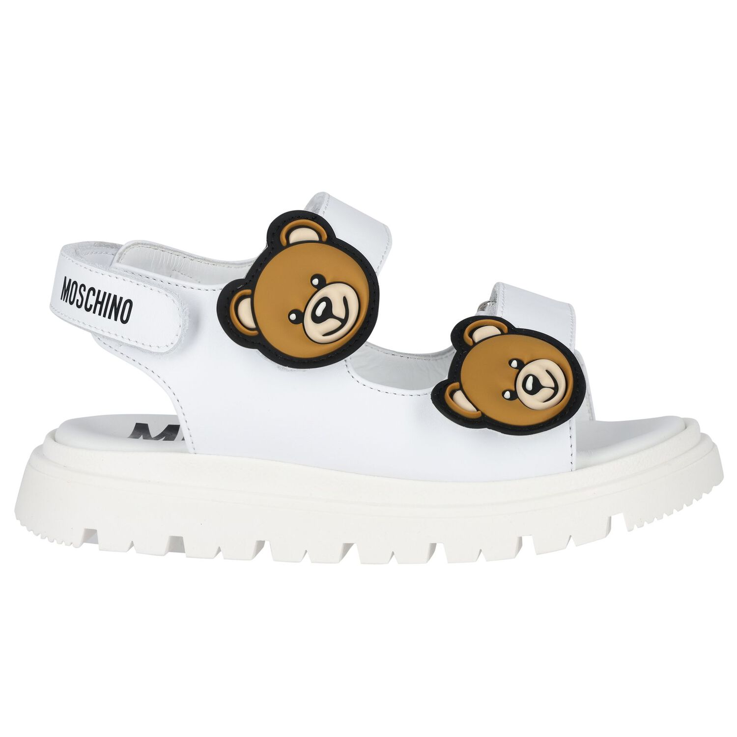 White Teddy Bear Sandals, 1, hi-res image number null