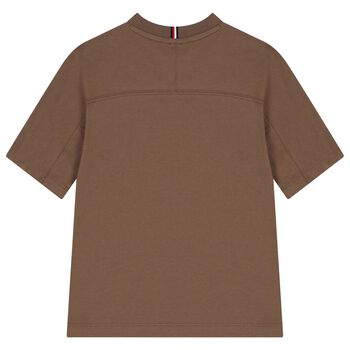 Boys Brown Logo T-Shirt