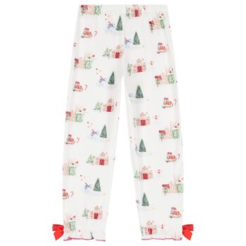 Girls Ivory Christmas Pyjamas