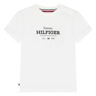 Younger Boys White & Navy Cotton Shorts Set, 1, hi-res