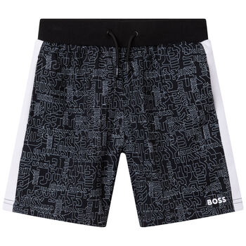Boys Black Logo Shorts