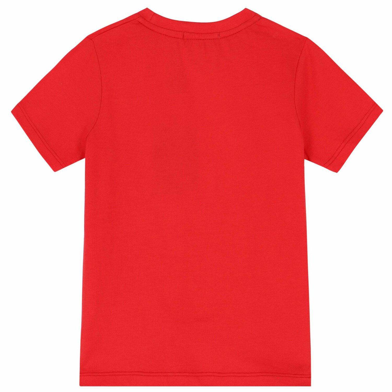 Boys Red & Gold Logo T-Shirt, 2, hi-res image number null