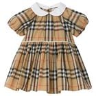 Baby Girls Beige Check Dress Set, 1, hi-res