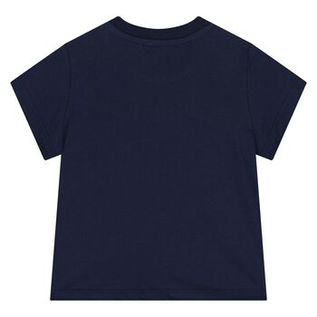 Younger Navy Blue Teddy Bear Logo T-Shirt