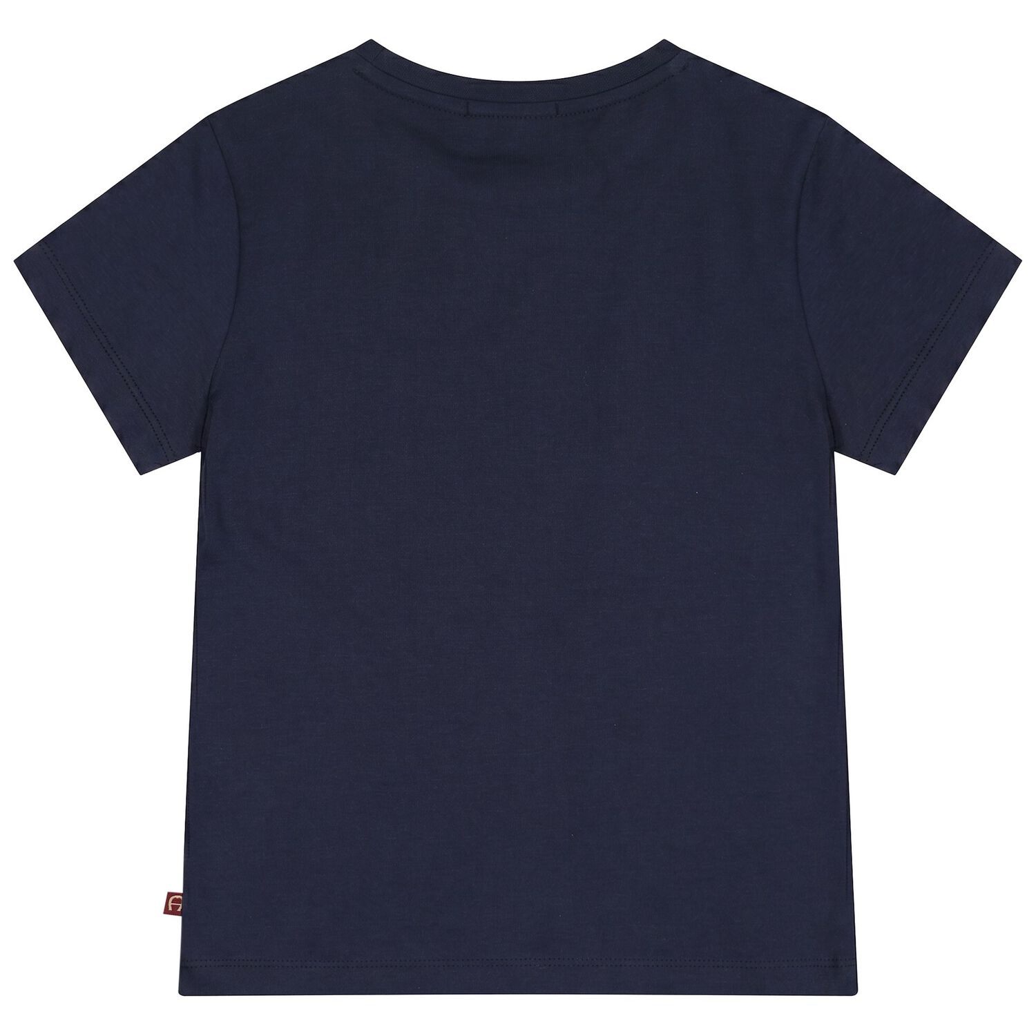 Girls Navy Blue Necklace Logo T-Shirt, 1, hi-res