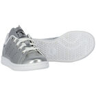 Girls Silver Stan Smith Trainers, 1, hi-res