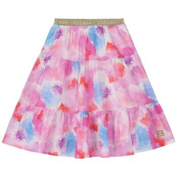 Girls Pink Logo Skirt