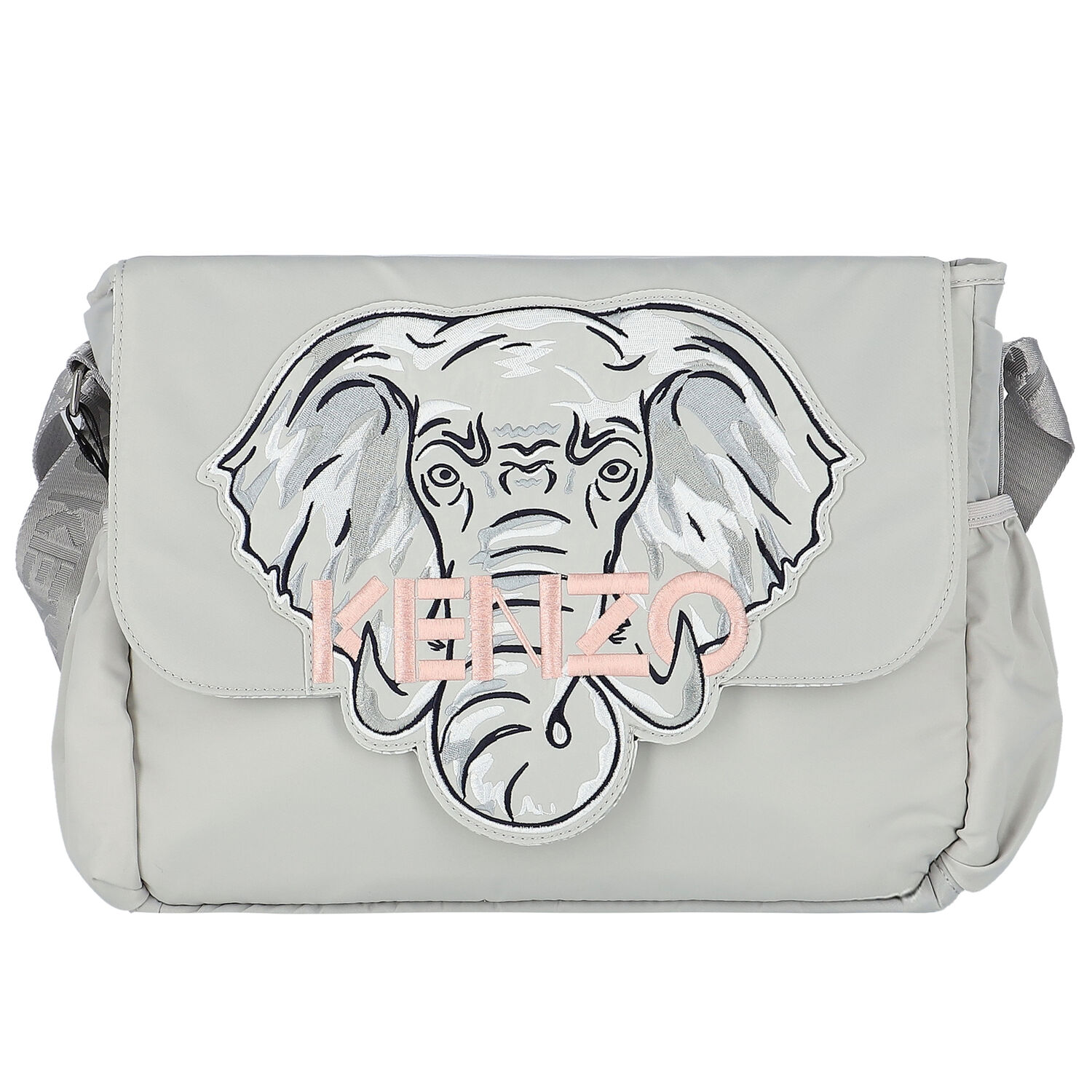 Grey Elephant Logo Baby Changing Bag, 1, hi-res
