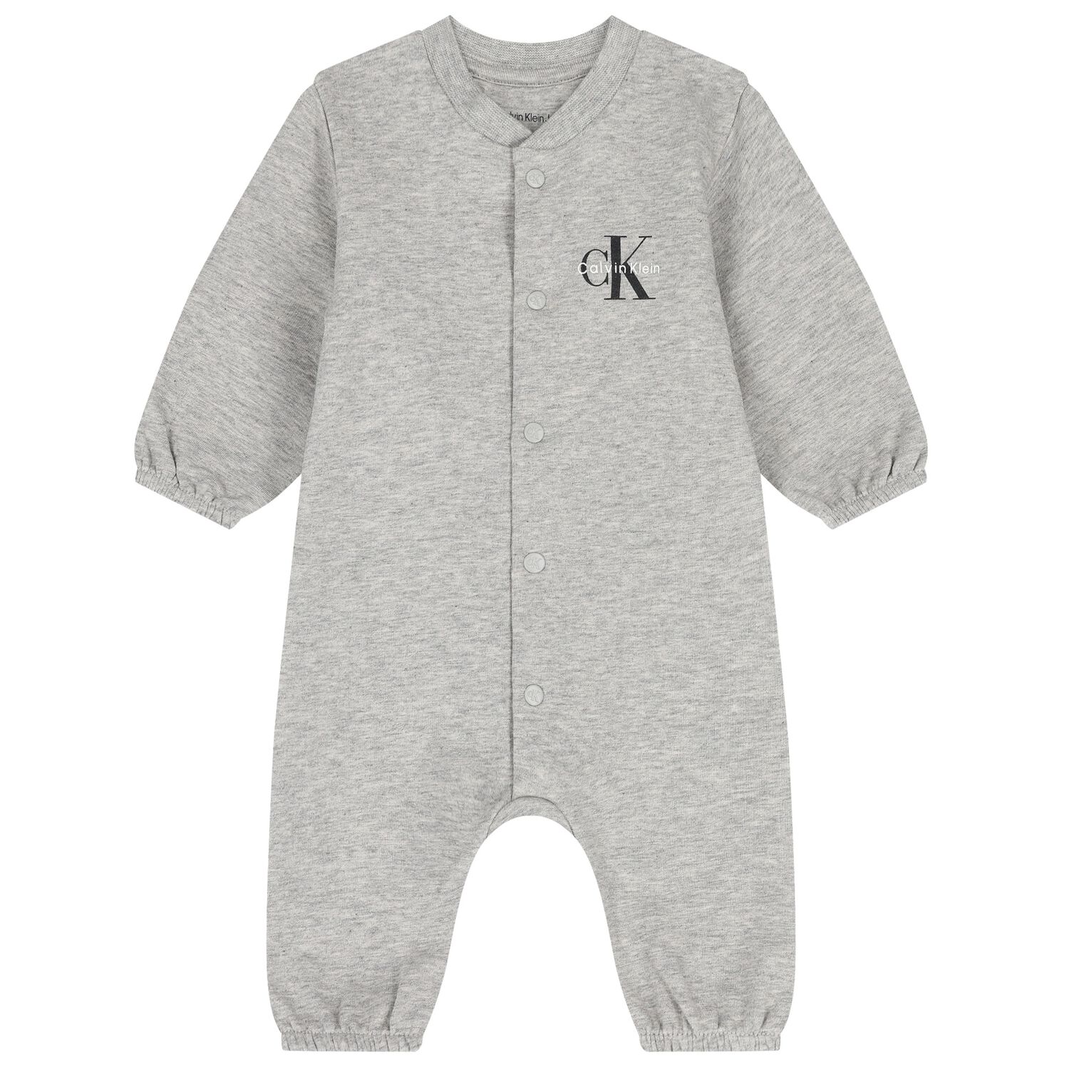Baby Boys Grey Logo Romper, 2, hi-res