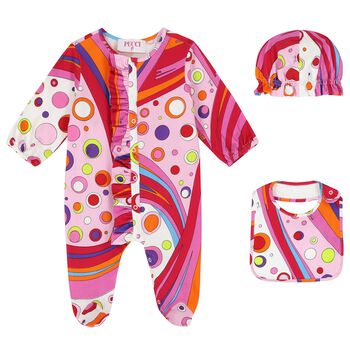 Baby Girls Multi-Coloured Fontane Babygrow Gift Set
