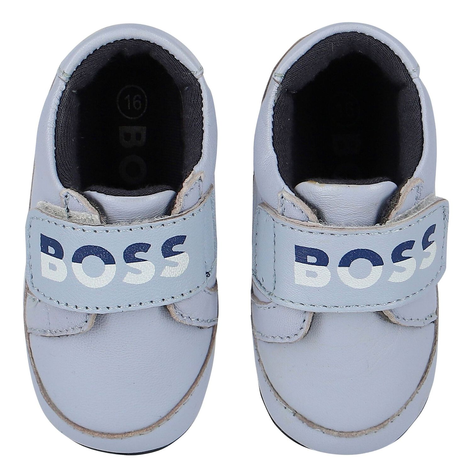 Baby Boys Blue Logo Pre Walker Shoes, 1, hi-res