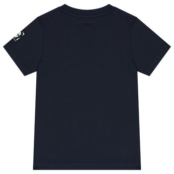 Boys Navy Blue Logo T-Shirt